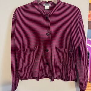 Iridium Pima Cotton Striped Cardigan size XS